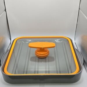 BaconBoss Microwave Bacon Cooker HW-AKX-3 Orange Lid Microwave Oven Safe